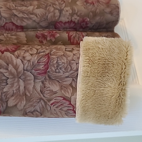 Coldwater Creek Faux Suede Jacket Floral Print Fur Lined Womens Size Extra Large - Picture 3 of 15